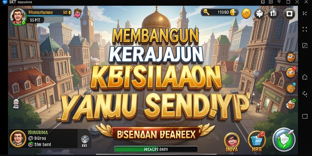 Tampilan gameplay 5RT saat membangun kerajaan bisnis.