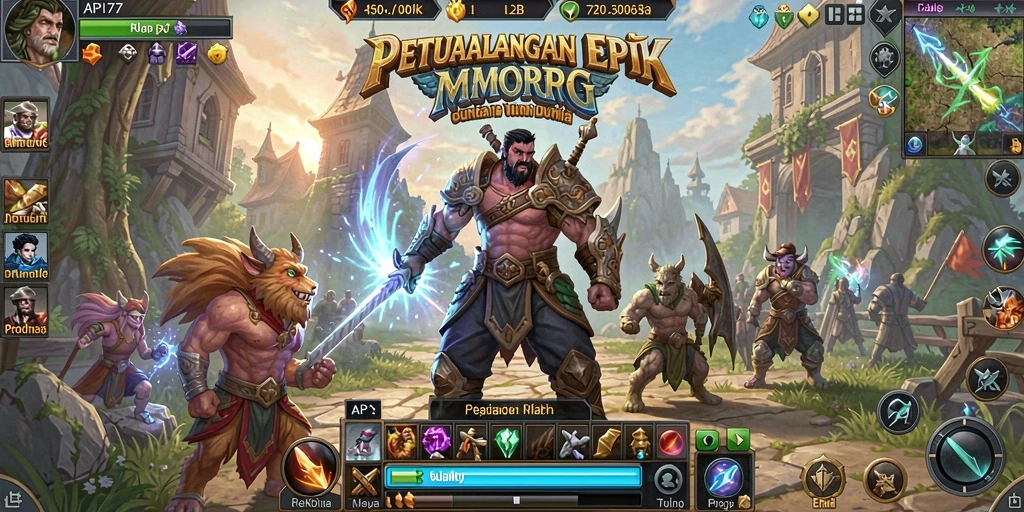 Gameplay seru dalam API77 dengan aksi pertarungan yang mendebarkan.