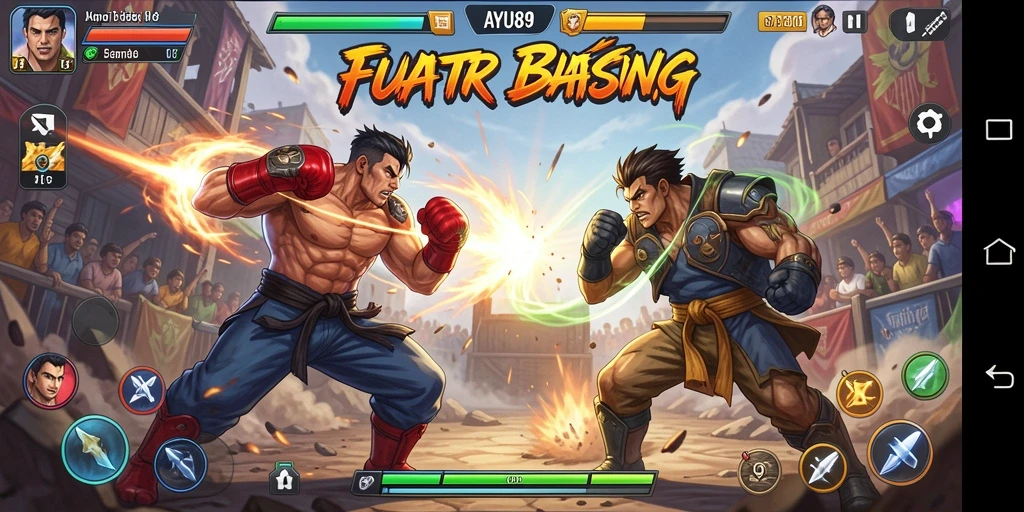 Tampilan menarik dari gameplay AYU89 saat pertarungan berlangsung.