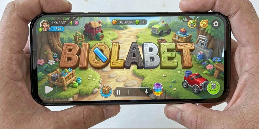Tampilan gameplay Puzzle BIOLABET dengan grafis menarik.