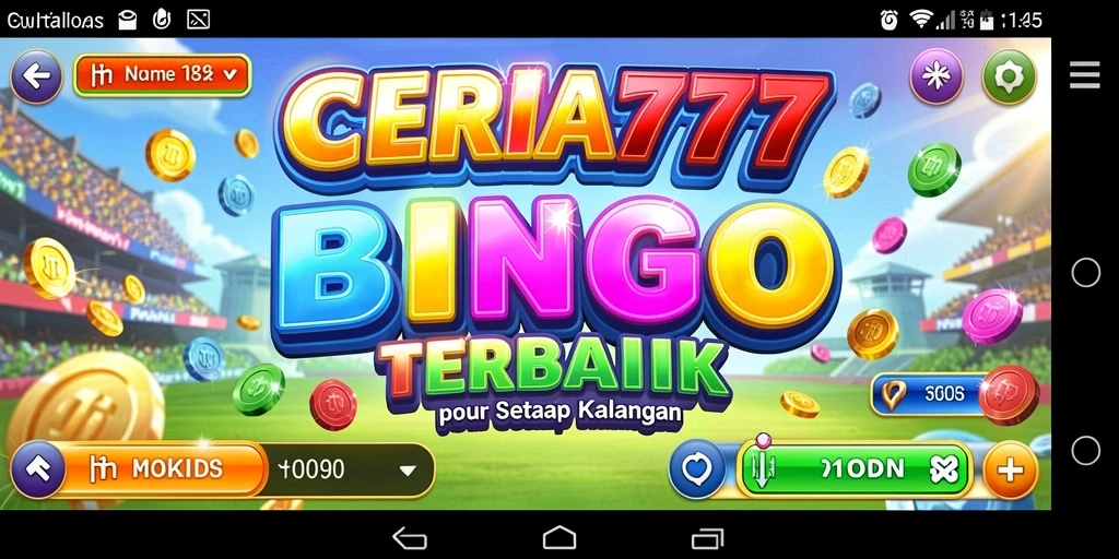 Screenshot gameplay Bingo di CERIA777 yang penuh warna dan seru.