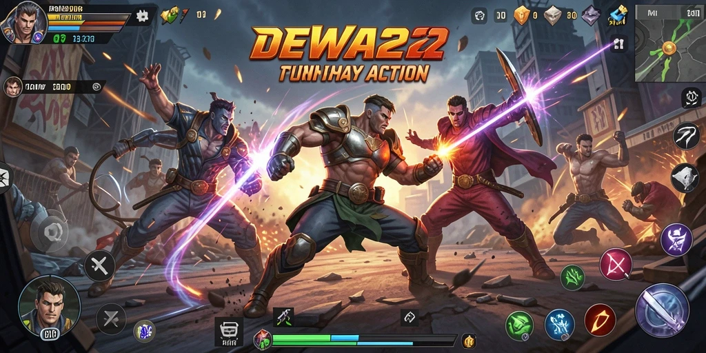 Tampilan seru dari gameplay DEWA22 yang mendebarkan.