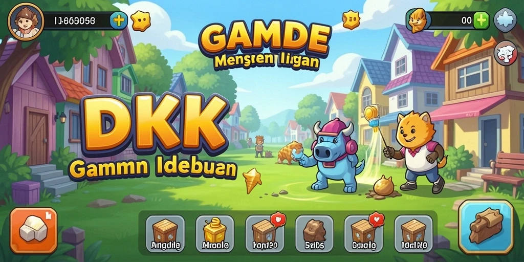 Tampilan utama DKK dengan gameplay Idle yang menarik dan seru.