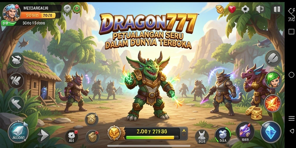 Screenshot DRAGON777 yang menunjukkan aksi petualangan Open World.