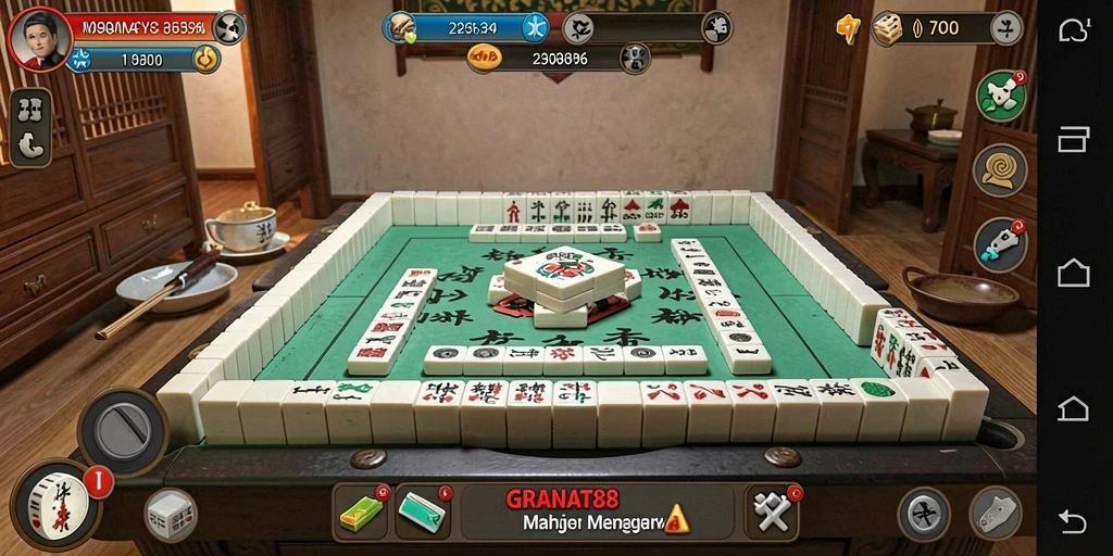 Tampilan gameplay Mahjong yang seru dan menantang di GRANAT88.