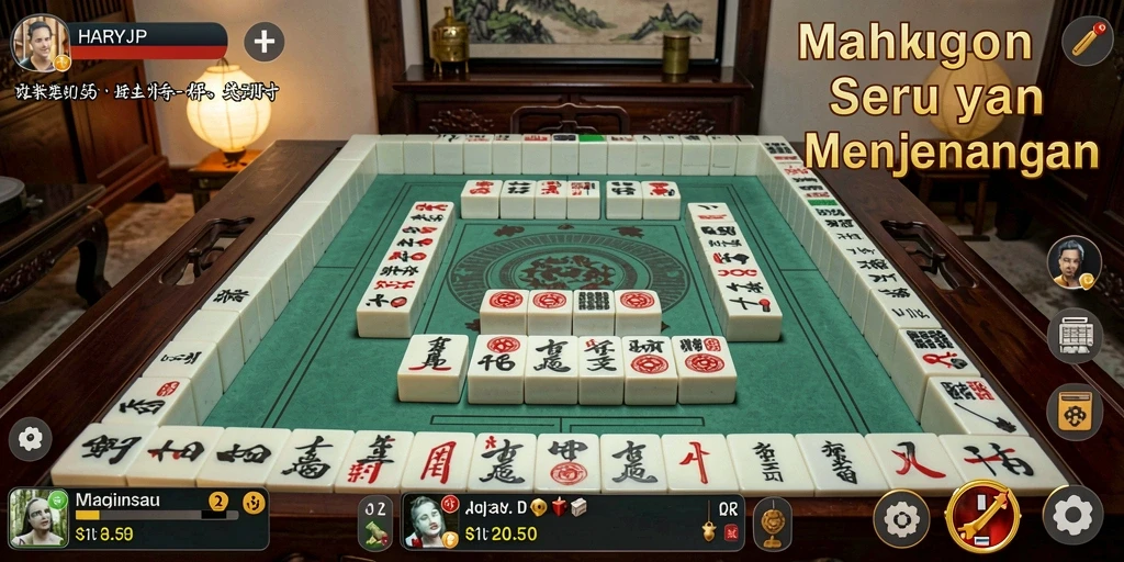 Tangkap momen seru saat menyusun ubin Mahjong di HARAPJP.