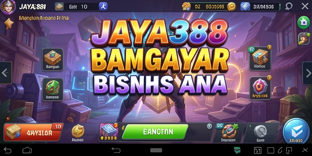 Tampilan gameplay JAYA388 yang menggambarkan manajemen bisnis yang seru.