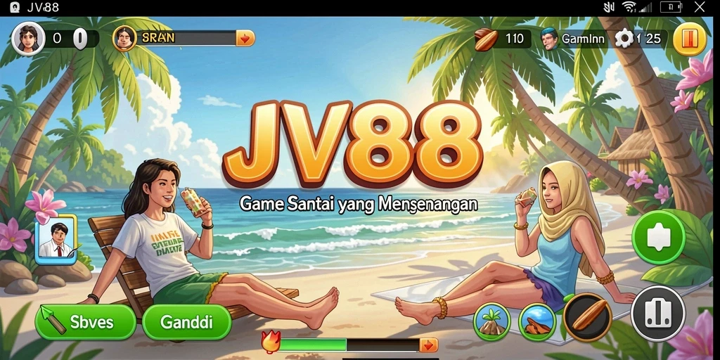 Tampilan menarik dari gameplay JV88 yang seru dan santai.