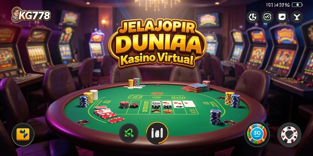 Tampilan seru dari gameplay KG778 di aplikasi Kasino.