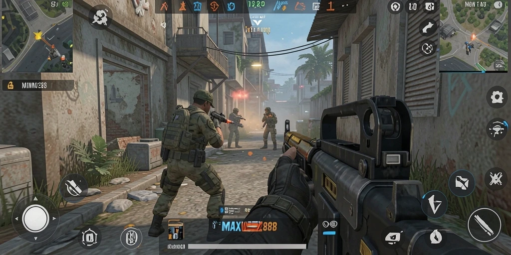 Gameplay seru dari MAXWIN288 dalam aksi tembak-menembak.