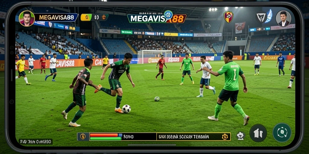 Gambaran gameplay seru dari MEGAVISA88, nikmati pertandingan sepak bola yang mendebarkan.