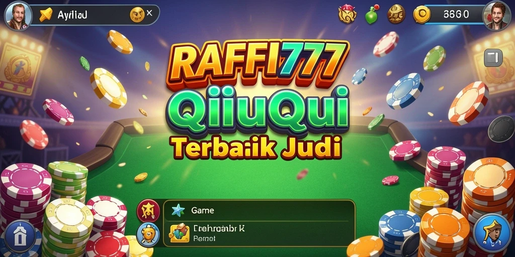 Screenshot utama RAFFI777 menampilkan gameplay QiuQiu yang seru.