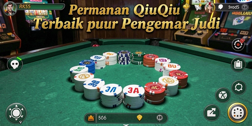 Tampilan gameplay QiuQiu yang seru dan interaktif dalam RK55.