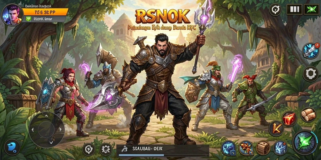 Menampilkan aksi seru gameplay RPG di RSNOK.