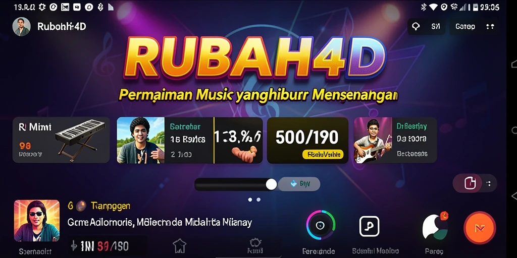 Tangkapan layar RUBAH4D menampilkan gameplay musik yang seru.