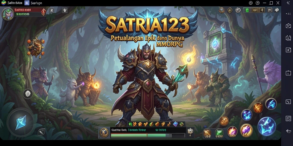 Gambaran gameplay SATRIA123 dalam petualangan MMORPG yang menegangkan.