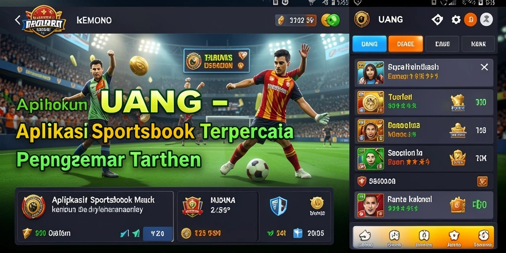 Screenshot gameplay UANG menampilkan betapa mudahnya melakukan taruhan.