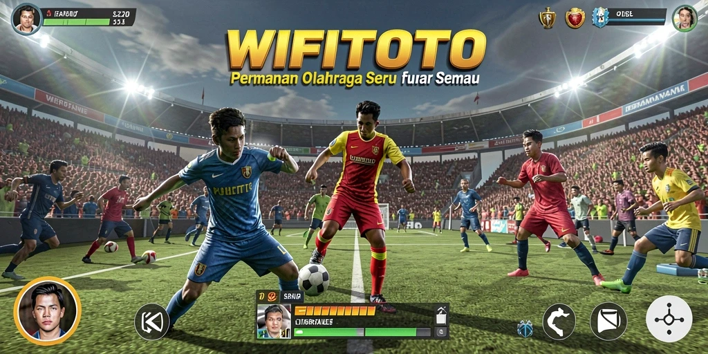 Tampilan gameplay WIFITOTO dengan aksi olahraga yang seru.